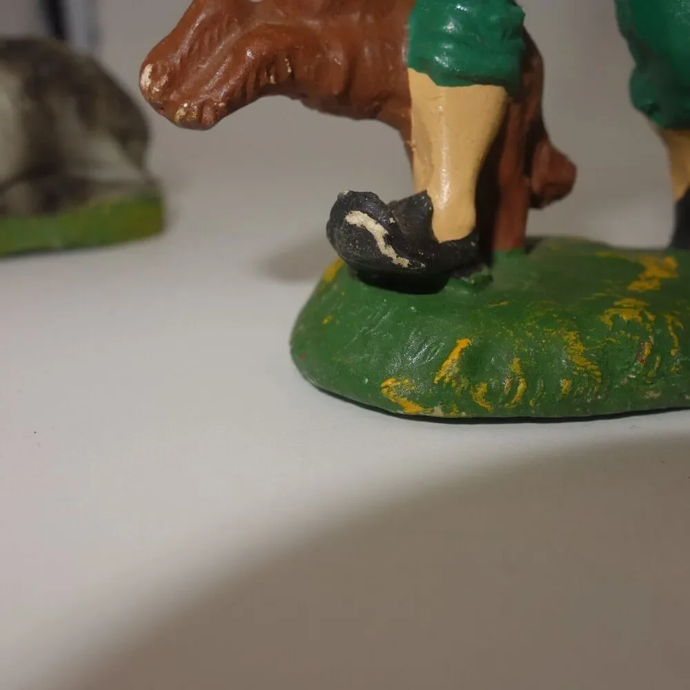 Vintage Signed Nativity Scene Figures 9 Piece Set Chalkware Made in Italy - Picture 7 of 12